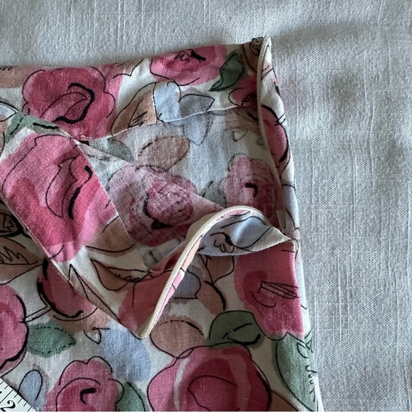 Vintage Caroline Kendrick Linen Blend Floral Skirt Size 10 Easter Summer 90s - Picture 8 of 10